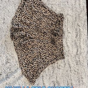 Cheetah print shorts that look like a skirt